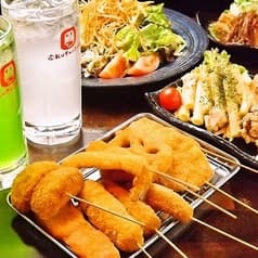 串カツ 酒 あたりめ